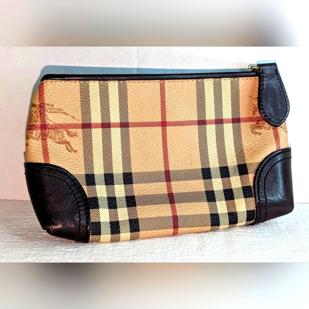 Burberry cosmetics bag.